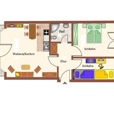 דירה Haus Duhner Brise Whg. 9, Seesicht קושהאבן